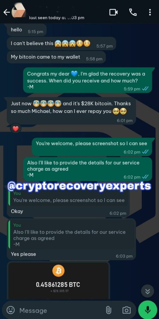 Success Story: Recovery of 0.458612 BTC (Worth $28,305.57 USDT) - Blog - Recover My Crypto