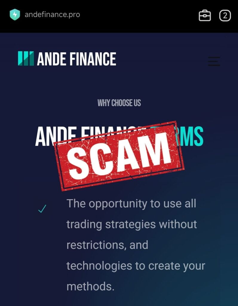 Is Ande Finance Scam or Legit? Find Out! Ande Finance Scam Platform Exposed – Protect Your Investments! - Blog - Recover My Crypto Is Ande Finance Scam or Legit? Find Out! Ande Finance Scam Platform Exposed – Protect Your Investments! - Blog - Recover My Crypto