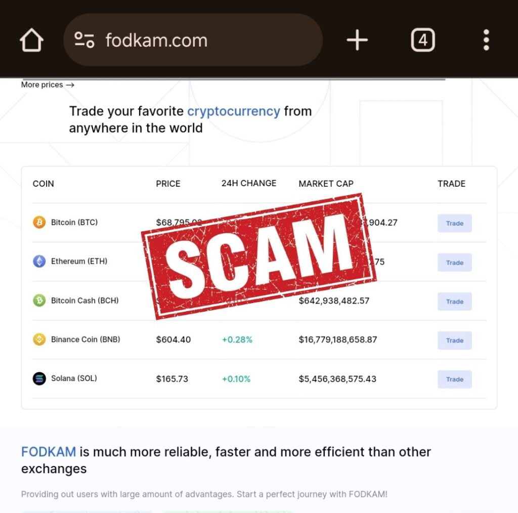 Fodkam Scam Platform: Beware and Avoid Investing! Is Fodkam Legit or Scam? - Blog - Recover My Crypto