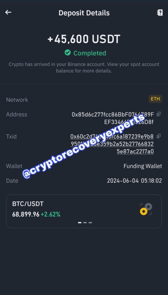 Triumph in Fund Recovery: Reclaiming $45,600.00 USDT - Blog - Recover My Crypto