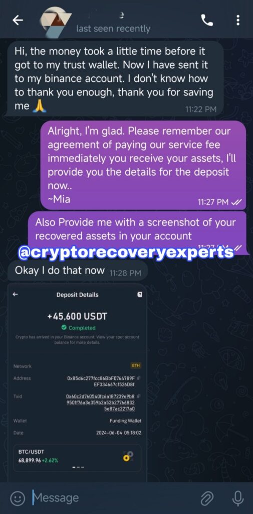 Triumph in Fund Recovery: Reclaiming $45,600.00 USDT - Blog - Recover My Crypto