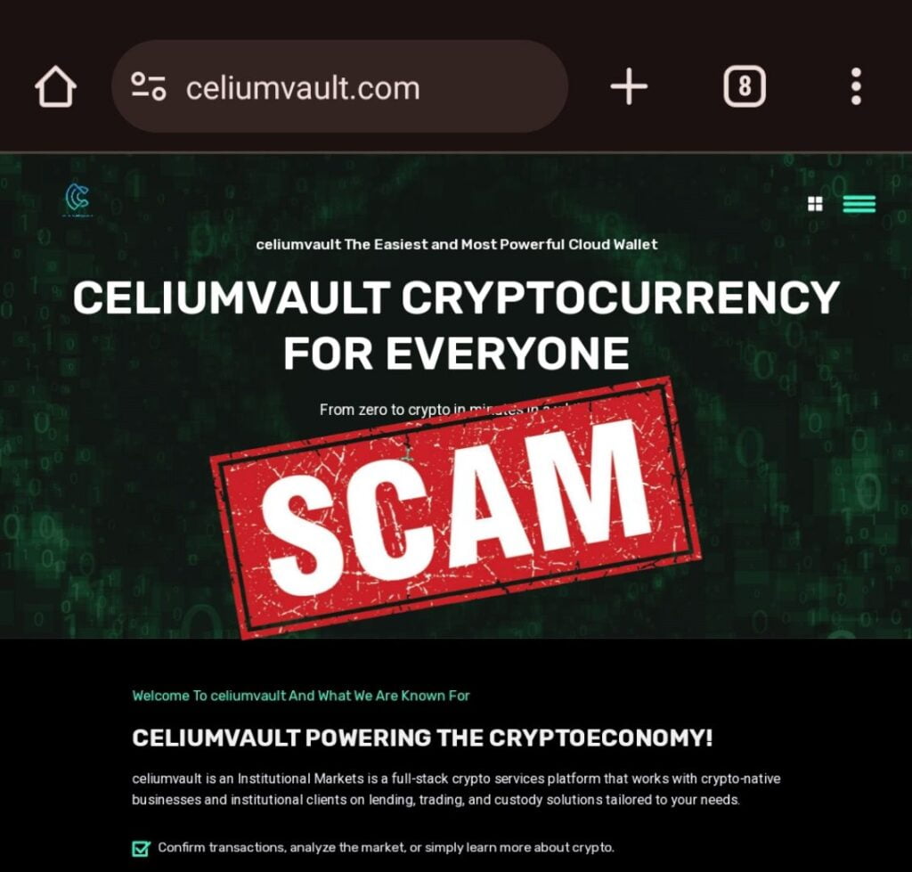 Is Celium Vault a Scam or Legit? - Blog - Recover My Crypto Is Celium Vault a Scam or Legit? - Blog - Recover My Crypto